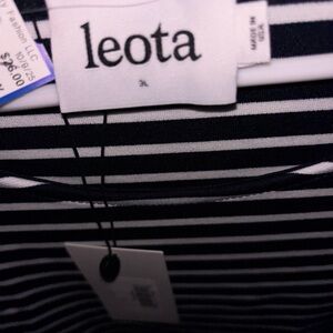 Leota Black and White Striped Dress